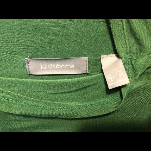 Liz Claiborne Green Turtleneck, Size XL - Picture 3 of 6